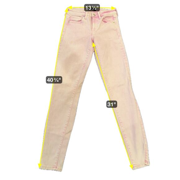 Gap Jeans Womens 4x27XL Pink Universal Legging High Rise Stretch Denim Pants - Picture 1 of 14